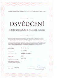 Osvědčení Chlazení